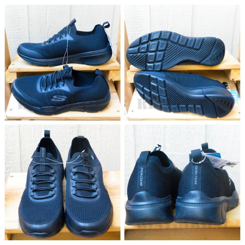 Skechers Men's Athletic Memory Foam Sneaker Shoes BLACK